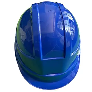 LADWA Blue Heavy Duty Safety Director Helmet Head Protection for Outdoor Work Head Safety Hat with ISI Mark (Pack of 100)