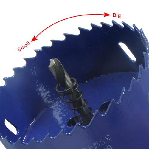 Image of Luomorgo 83mm /3 1 /4 inch Hole Saw | 1 1 /4 inch Cutting Depth, HSS Bi-Metal, For Wood Cornhole Boards Plastic Drywall & Metal Sheet