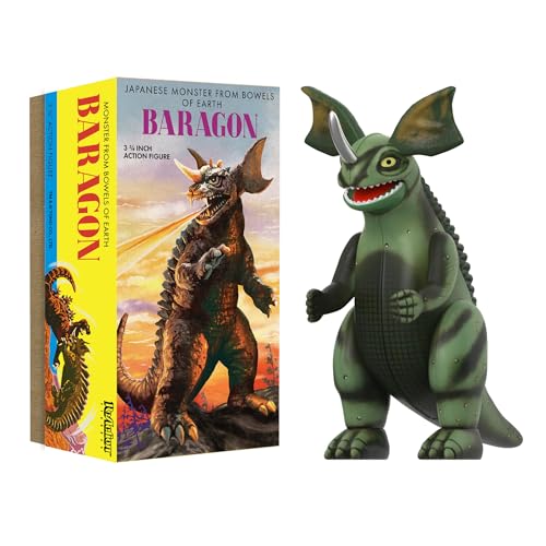 Super7 Reaction Figure Toho Baragon (Marusan Tin) - 3.75' Toho Godzilla Action Figure - Classic Movie Collectibles and Retro Toys