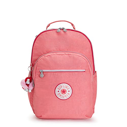Image of Kipling Seoul XL Laptop Backpack Joyous Pink Fun One Size