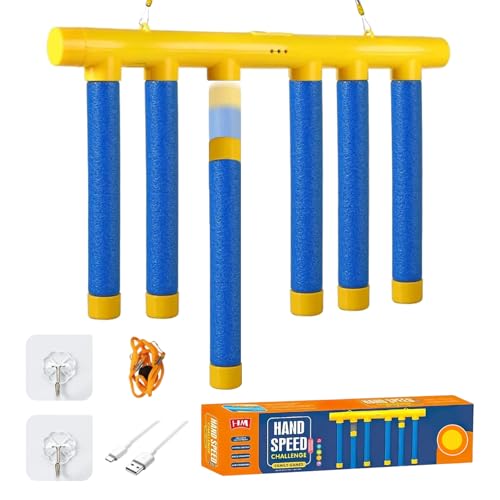 Catching Sticks Games Reflective Drop Stick Challenge Family Game Adjustable 3 Speed Reflex Challenge Reaction Game Hand Speed Challenge Games - for Family All Ages Gift for Christmas Birthday