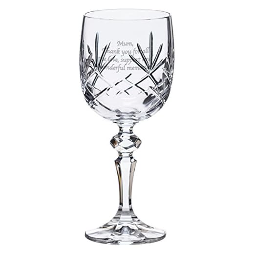 Go Find A Gift Copa de Vino de Cristal Cortada Personalizable con Texto en inglés, Regalos Personalizados