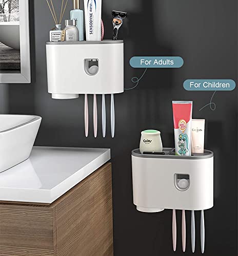 MANTRIK HARIMART Toothbrush Holder with Dispenser, 1 Cup - Image 6