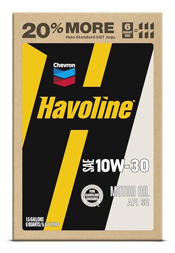 Image of Havoline Motor Oil 10w30 Smart Change Engine Oil, 10W-30, 6 Quarts, Pack of 1
