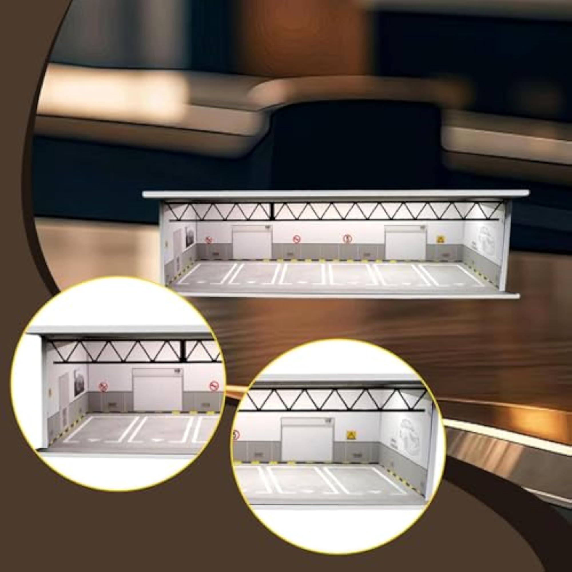 1:64 Garage Display Case with Realistic Scene