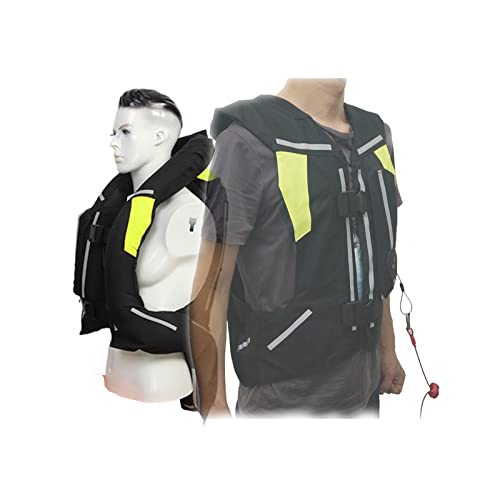 Chaleco Airbag Alta Visibilidad Chaleco Con Airbag Para Moto Para Hombre Broches Ajustables Para Equipo De Conducción Liviano Chaqueta Unisex Para Todas Las Estaciones ( Color : Black , Size : L )