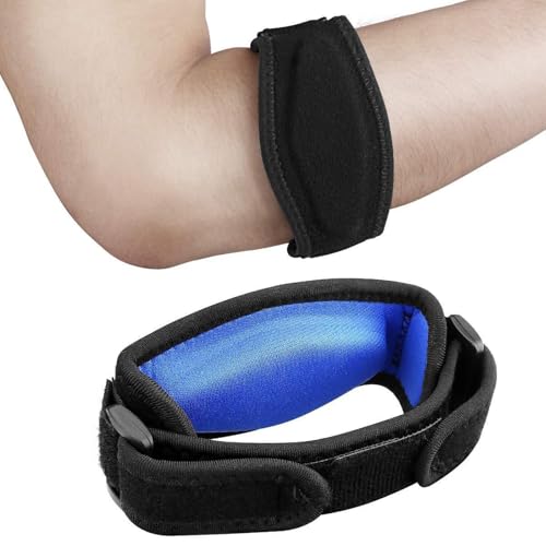 Kangnice Tennis Elbow Brace Golfer Elbow Strap Elbow Compression Sleeve Adjustable Sport Elbow Arm Band