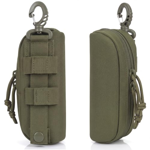 Image of Peminkoo Tactical MOLLE Glasses Case Shockproof Sunglasses Pouch with Clip