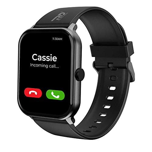 Image of RD Concur Bluetooth Calling Smartwatch, IP68 Water Resistance, 1.69'TFT Touch Screen, 25 Days Standby, 60+ Sports Mode, 24 * 7 Heart Rate, Step, Spo2, Sleep & BP Monitors | 6 Months Warranty-Black
