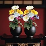 お墓用造花 仏花 お墓用 2束組 ぶつばな 花 仏壇用 仏花 お墓・仏壇用 お花 仏花 お供え 榊 高さ42cm 造花 仏花 墓花 お供え 水やり不要 枯れない 長持ち フラワーデザイナー監修 お墓参り お盆 お彼岸 慶弔
