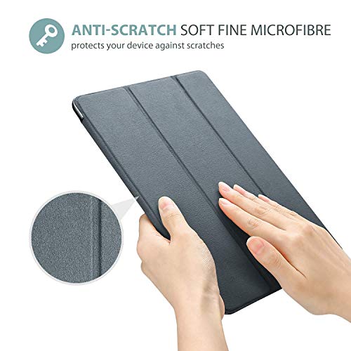 ProCase iPad 10.2 Case 9th Gen 2021/ iPad 8th Gen 2020/ 7th Gen 2019, Slim Stand Hard Back Shell Protective Smart Cover Case for 10.2 Inch iPad 9/8/7 -Matte Grey