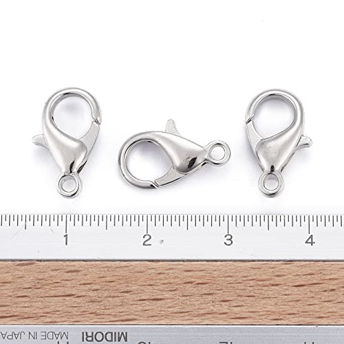 Liqunsweet 1000Pcs Zinc Alloy Curved Lobster Clasps Platinum Color Plated Nickel Free Lobster Claw Clasps 14X8Mm For Jewelry Making Necklace Bracelet Diy Crafting Findings #TOP4