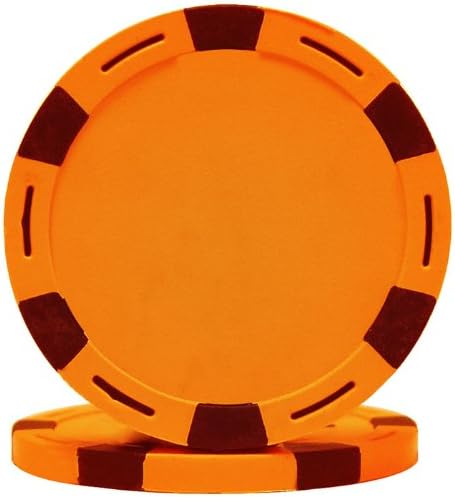 Trademark Poker Monaco Six Stripe 50 Poker Chips, 11.5gm, Orange