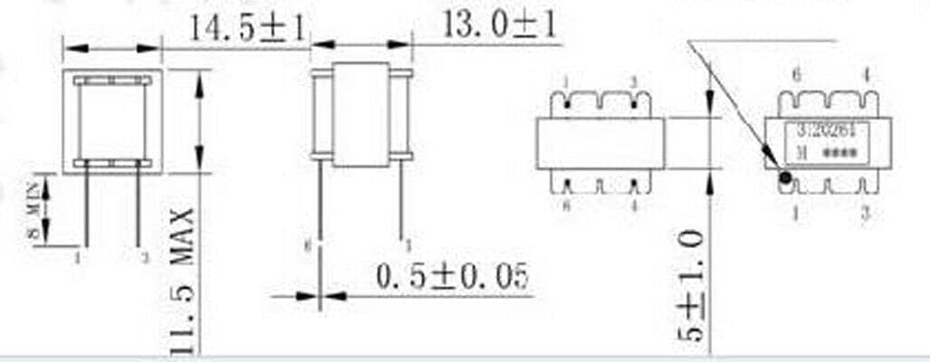 10 Audio Transformers 600:600 Ohm Europe 1:1 EI14 Isolation Transformer