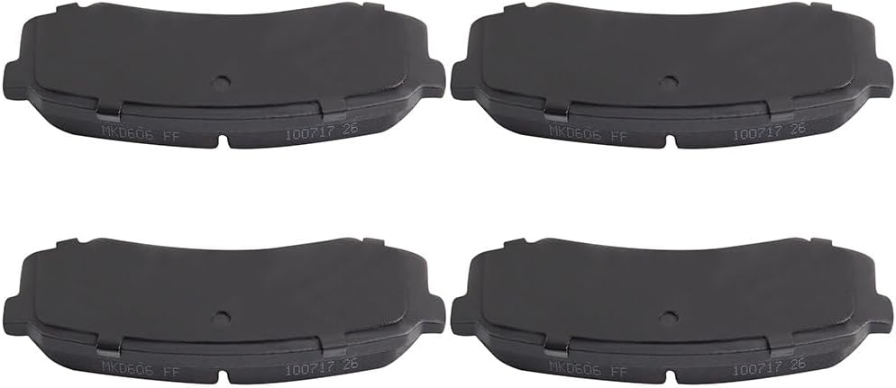 AUTOMUTO 4PCS Rear Semi-Metallic Disc Brake Pads Set D606 For Lexus GX460 GX470 LX450 For Toyota For 4Runner FJ For Cruiser For Land Cruiser For Sequoia
