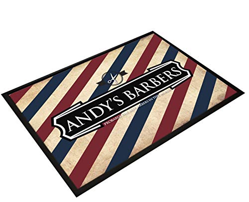 Artylicious - Felpudo antideslizante para puerta de barbería, dis...