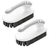2 StüCk ReinigungsbüRste Universal,ReinigungsbüRste HaushaltsschuhreinigungsbüRsten Und WäSchebüRsten Ergonomische HandbüRste & ScheuerbüRste Rutschfester Gummigriff,Graue KleiderbüRste