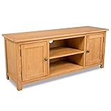 lowboard holz schwarz Farbe: Braun vidaXL Eichenholz Massiv TV Schrank mit 2 Schrankfächern Fernsehtisch Fernsehschrank Lowboard TV Möbel Sideboard HiFi-Schrank 120x35x48cm