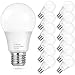 A19 LED Light Bulbs, 100 Watt Equivalent LED Bulbs, 4000K Daylight White, 1100Lumens, Non Dimmable, Medium Screw Base (E26), CRI85+, 12-Pack
