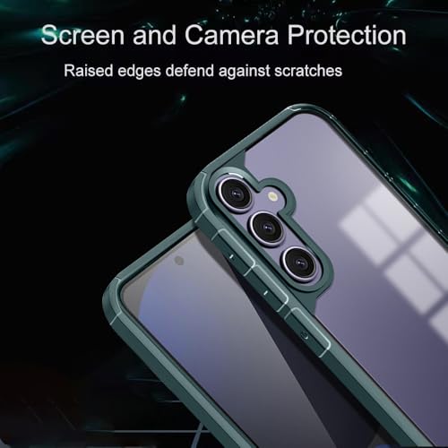 Image of KARWANBack Cover |Shockproof Bumper Case | Full Camera Protection | Raised Edges | Super Soft Side TPU | Bumper Case for Samsung Galaxy S24 Plus - Green