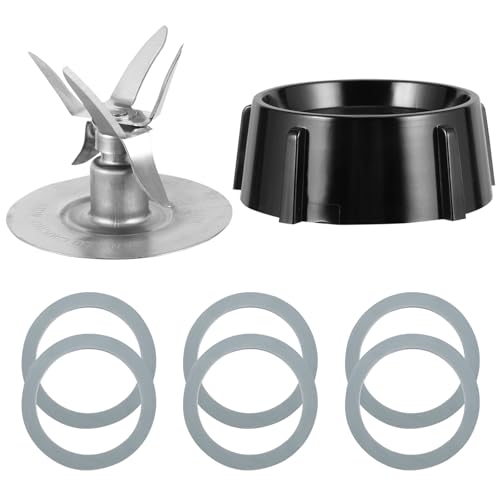 Luxshiny Cuchillas para Batidora de Vaso Anillos Selladores Base de Baquelita Negro Juego de 8 Piezas Accesorios Compatibles para Uso en Cocina Diaria
