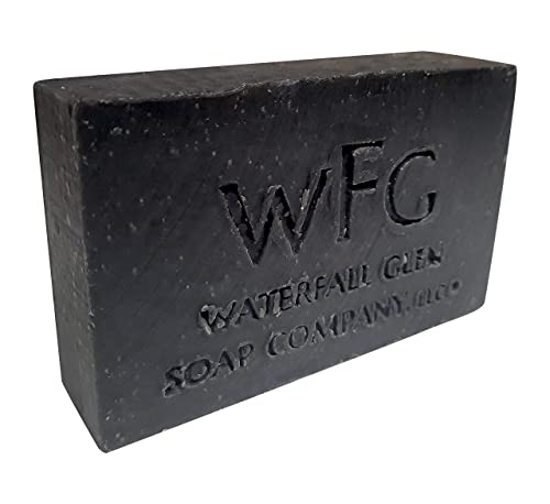 WFG WATERFALL GLEN SOAP COMPANY, LLC, Pitch Dark - not for the timid soul, activated charcoal soap, body soap, natural soap, vegan soap