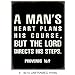 Religious Wall Art - Christian Gifts for Men - Christian Wall Decor - Motivational Quotes Scripture Art - Man cave Decor - Inspirational Wall Art - Positive Quotes - God Print