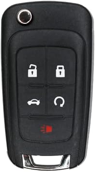 Replacement Flip Key Fob for Cruze, Equinox, Camaro, Malibu, Sonic, Impala, Buick Lacrosse, Regal, Verano, Encore, Allure, Terrain 2010-2021, Keyless Entry Remote Control