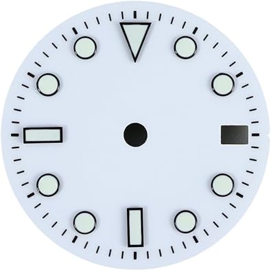 28.5mm Black Sunburst Brushed Dive Watch Dial Luminous Markers for NH35/NH36 Movement Watch Mod Replacement Component