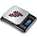 L.TSN Balances de Cuisine numériques pour Aliments, balances à Bijoux, 3 kg / 0,1 G, 7 unités et balances Multifonctions de précision Haute Pr Zise, Acier Inoxydable, Piles incluses - Noir