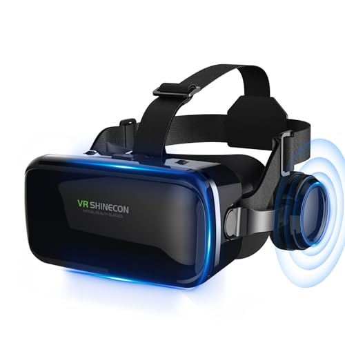 FIYAPOO Gafas VR 3D con Auriculares - Gafas Realidad Virtual de N...