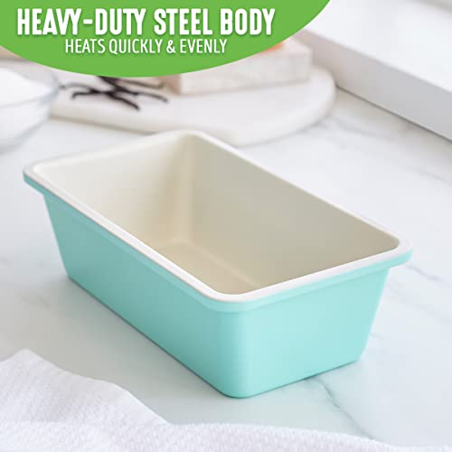Greenlife Healthy Ceramic Nonstick, 8.5" X 4.4" Loaf Pan For Cake Bread Meatloaf And More, Pfas-Free, Turquoise #TOP6