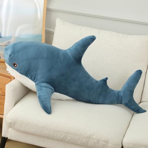 Image of 23.5-inch Plush Shark Toy Pillow, Giant Shark Stuffed Animal,Soft Shark Cushion Pillow Shark Plush Pillows,Chubby Stuffed Shark Toy - Children s Boys and Girls Room Decoration Bedtime Gift