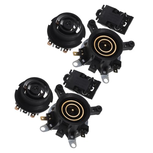 Cabilock 2 Juegos Base de Acoplador en Plástico Negro para Hervidor Eléctrico Interruptor Integrado y Protección Fiable para Uso en Oficina y Hogar