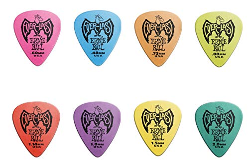 Ernie Ball Everlast Delrin Picks 12 Pack hellblau