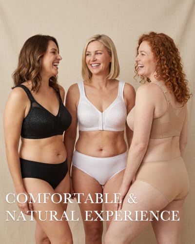Image of Lemorosy Women's Plus Size Front Closure Posture Back Unlined Wireless Bra