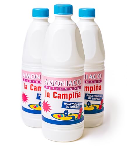Amoniaco Perfumado Pack Ahorro 3 Litros Limpieza Potente Multiusos Desengrasa Desinfecta Superficies Baños Cristales Cocina Eliminador Olores Uso Profesional Hogar Aroma Fresco (3 LITROS)