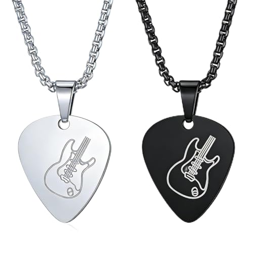 Collier médiator homme et femme argent noir pour sublimer vos tenues de concert au quotidien