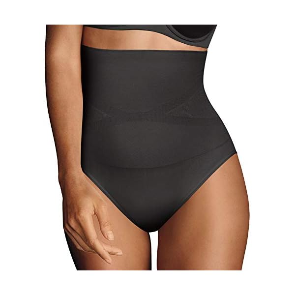 Maidenform-Womens-Shapewear-Seamless-Hi-Waist-Brief Maidenform womens Seamless Hi-waist shapewear briefs, Black, XX-Large US