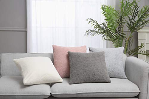 Adore Home 4 x Teddy Soft Cushion Cover Luxury Super Soft Faux Fur Covers, Slate - Image 2