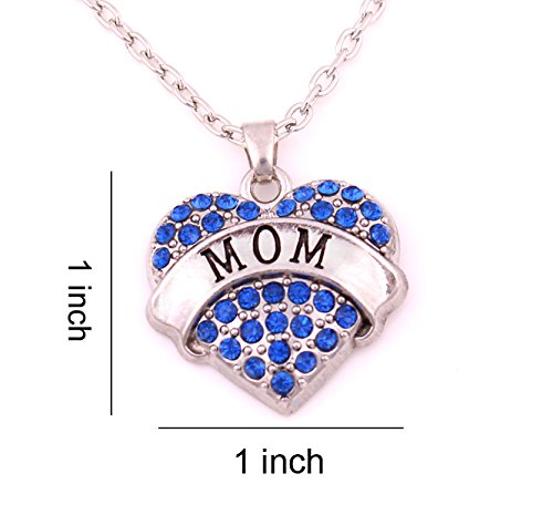 Image of Crystal Heart Necklaces Set Mom Big Sis Middle Lil Sister