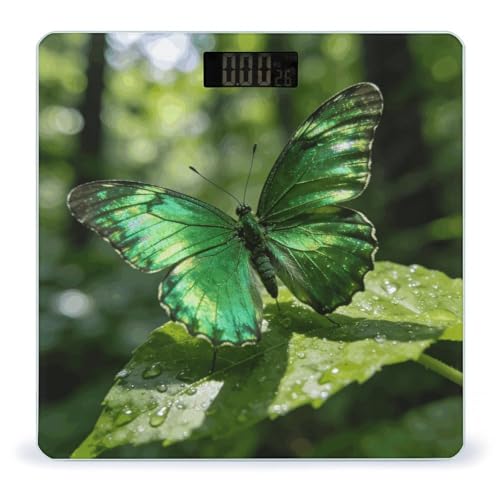 Báscula digital de baño Butterfly Green con sensores de alta precisión miniatura 1