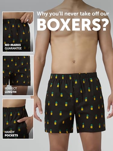 Image of XYXX Men's Remix Regular Fit Cotton Printed Boxer with Dual Pocket & No Marks Waistband (Pack of 2)