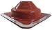 DEKTITE SQUARE BASE PIPE FLASHING BOOT: #5 RED High Temp Silicone Flexible Pipe Flashing Dektite (for OD pipe sizes 4ʺ - 8ʺ)~Roof Jack Pipe Boot~pipe flashing fastens w/roofing screws~By Deks Dektite