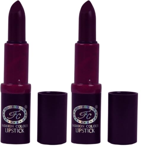 Image of FASHION COLOUR Fabulous Satin Matte | Long Stay Upto 6 Hrs | Waterproof | Smudge Proof and Lipstick for Women | Single Swipe Application | Matte Finish | 4g | Deep Plum (Pack of 2)
