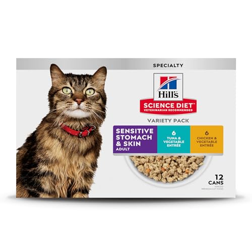 Hill's Science Diet Sensitive Stomach & Skin, Adult 1-6, Stomach & Skin Sensitivity Support, Wet Cat...