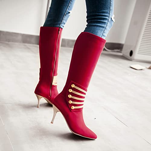 Bottes de mode femmes talons aiguilles 8cm bout pointu danse