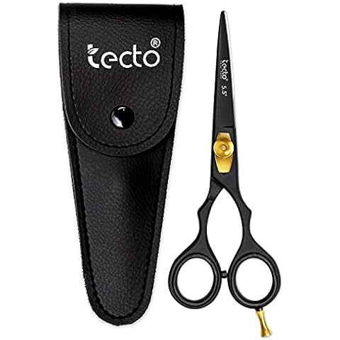 TECTO Professional Hairdressing Scissors 5.5inch - Barber Hair Cutting Scissors Stainless Steel with Sharp Blades & Adjustable Screw for Men, Women, Kids - Hair Shears for Home & Salon Cover