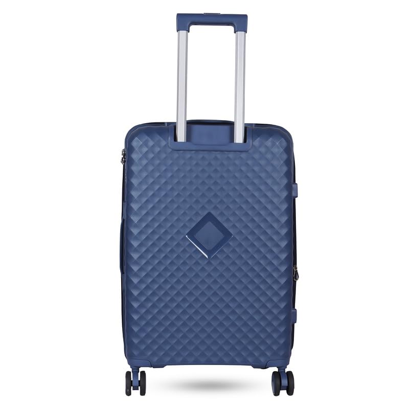 Image of Polo Class Trolley Bag 24 INCH with Vanity Trolley Bag | Polypropylene Material with 360-Degree Rotating Wheels | Number Lock & Securitec Zipper -Blue