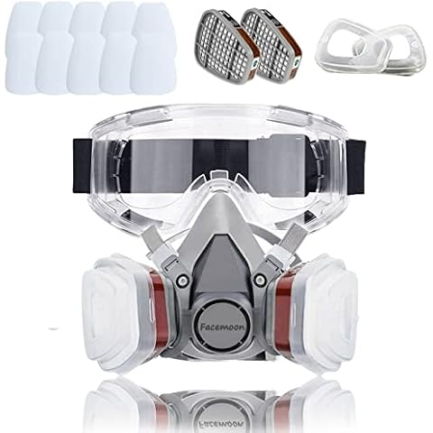 Respirator Mask,Safety Dust Face Cover,Dust Face Cover Paint Face Cover,Gas Mask With Filter,For Paint,Dust And Formaldehyde,Sanding,Polishing,Spraying And Other Work Cover